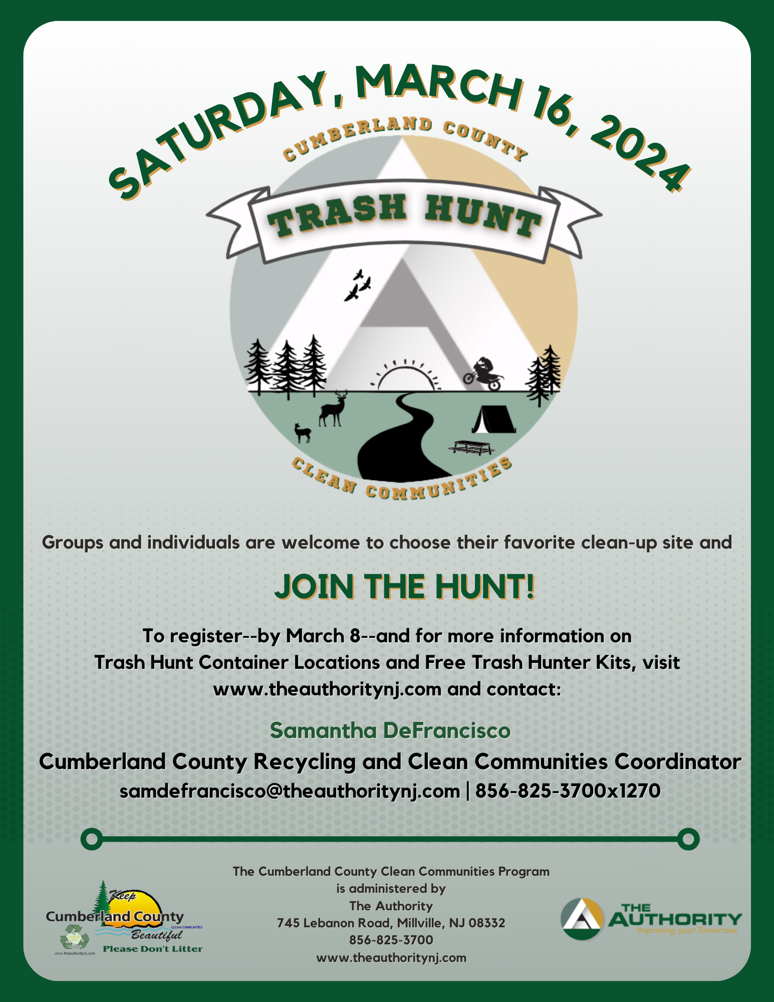 Cumberland County Clean Communities Annual Trash Hunt - Cumberland County